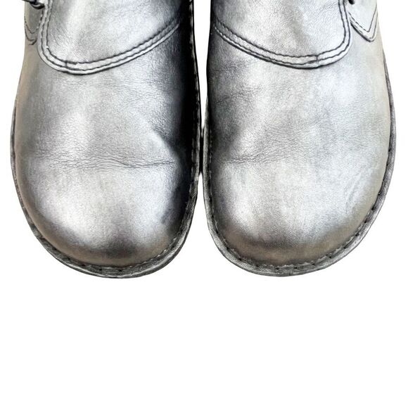 Finn Comfort Metallic Silver Orb Nappa Leather Mule Slide Shoe - Picture 7 of 13